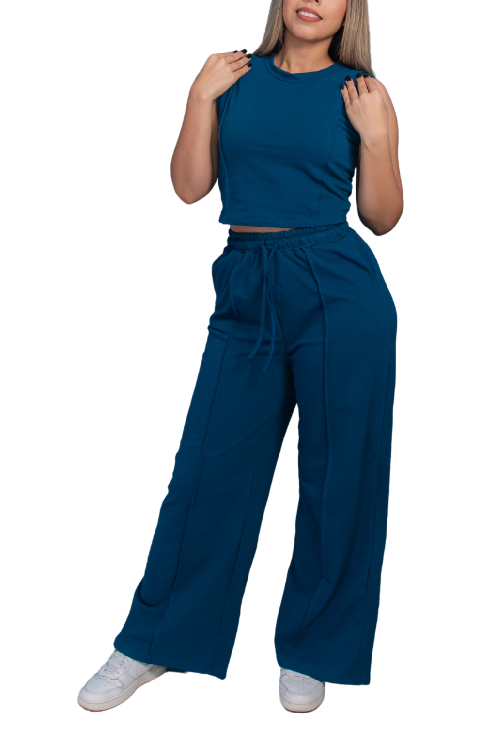 Conjunto DIVA Premium - Pantalón Recto + Blusa Casual Sport