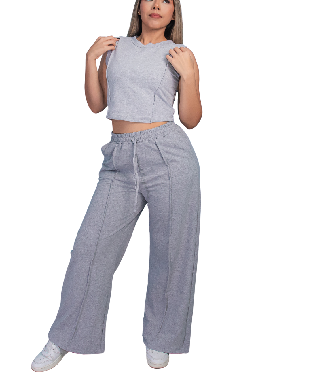 Conjunto DIVA Premium - Pantalón Recto + Blusa Casual Sport