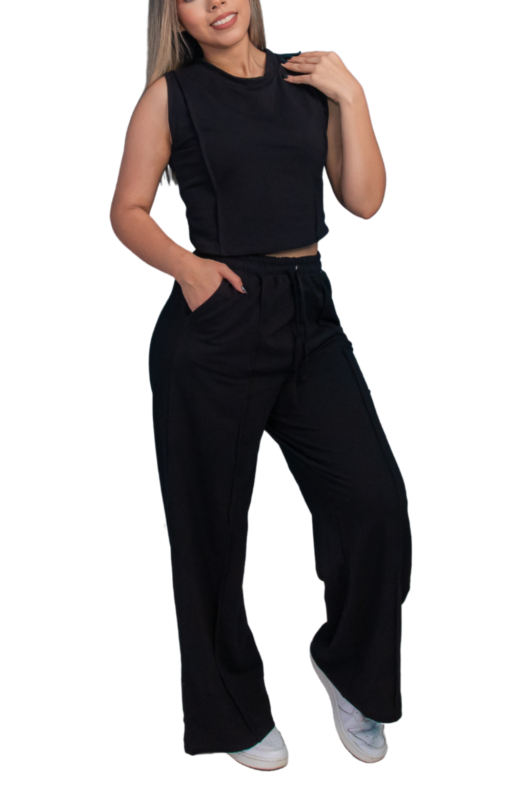 Conjunto DIVA Premium - Pantalón Recto + Blusa Casual Sport